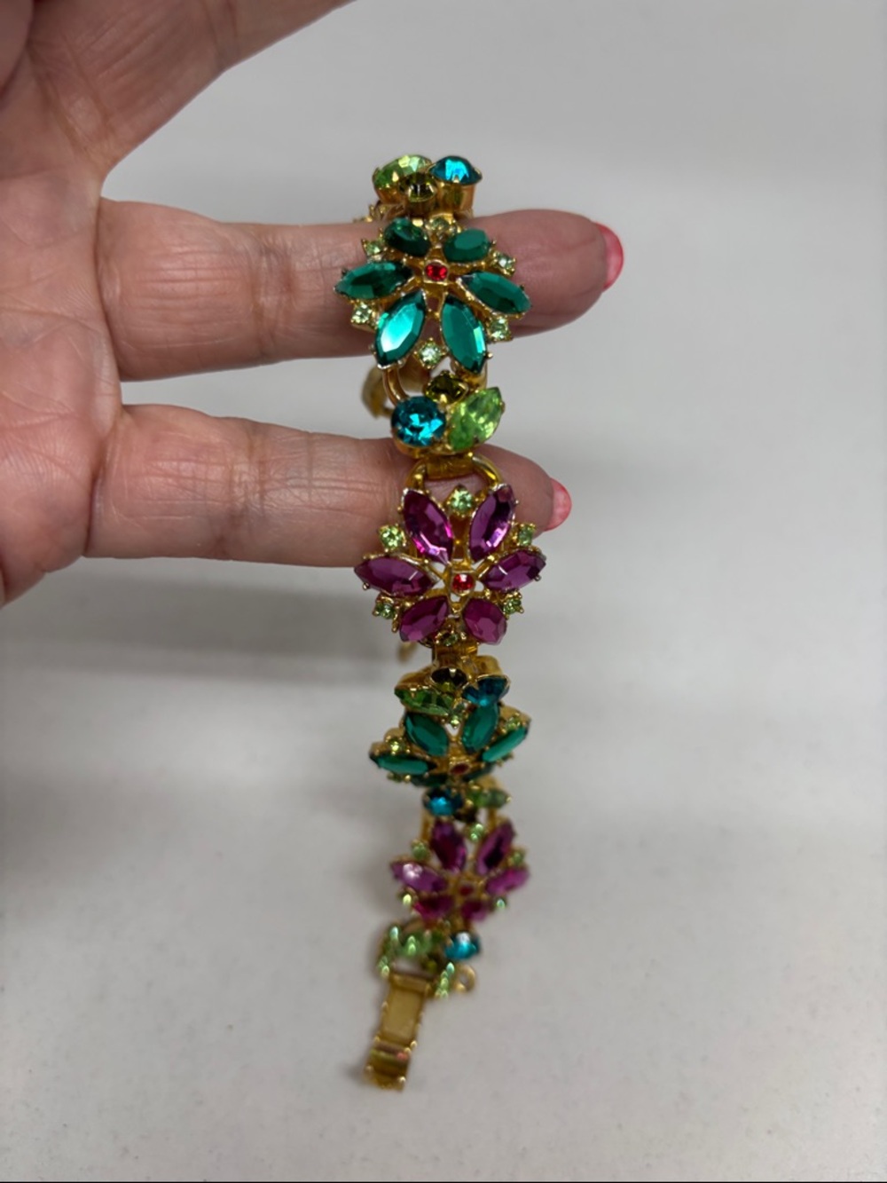 Gorgeous vintage D&E Juliana bracelet - Picture 14 of 16